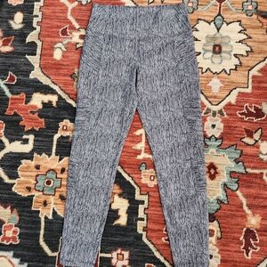 Gray Textured Leggings